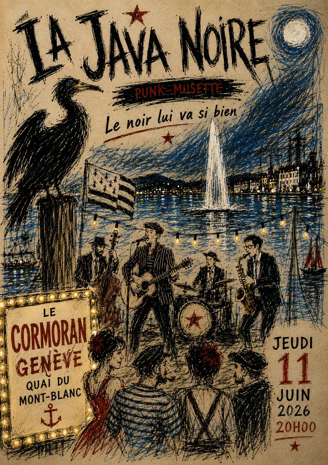 Affiche La Java Noire au Cormoran